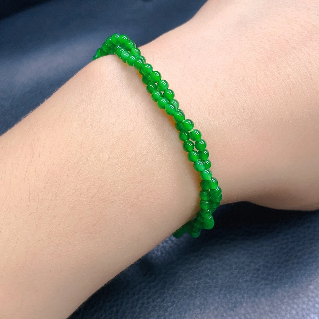 翡翠未镶嵌吊坠(不含链)麻花手链