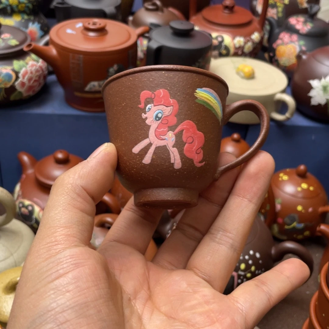 红泥茶杯紫砂主人杯80cc