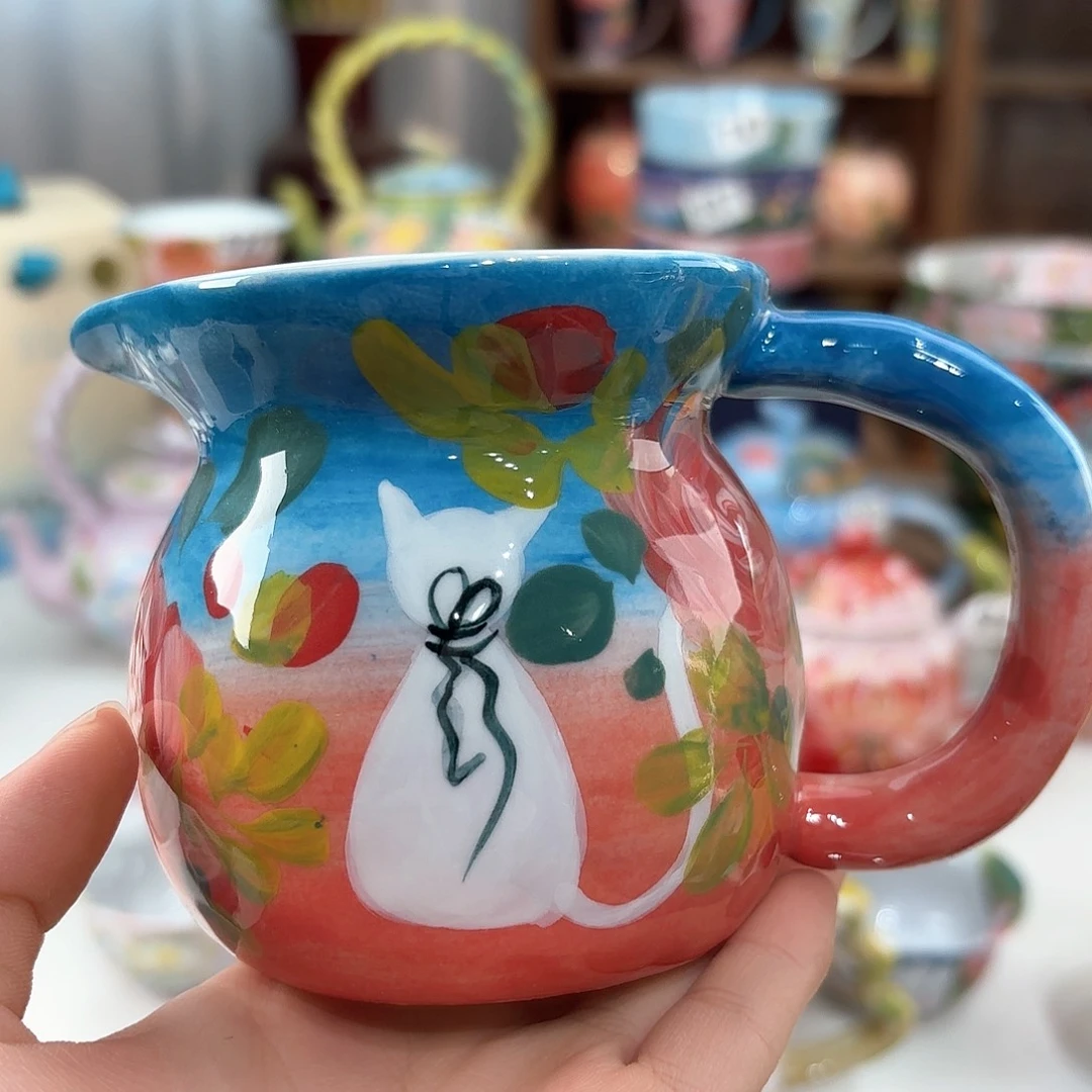 景德镇手绘高温釉下彩陶瓷茶具