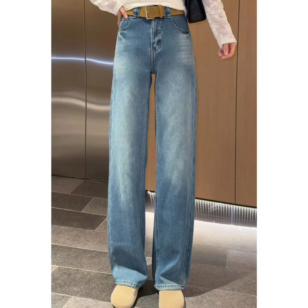 【修身窄版牛仔裤】小允姐姐2025新款时尚高级牛仔裤（加绒）