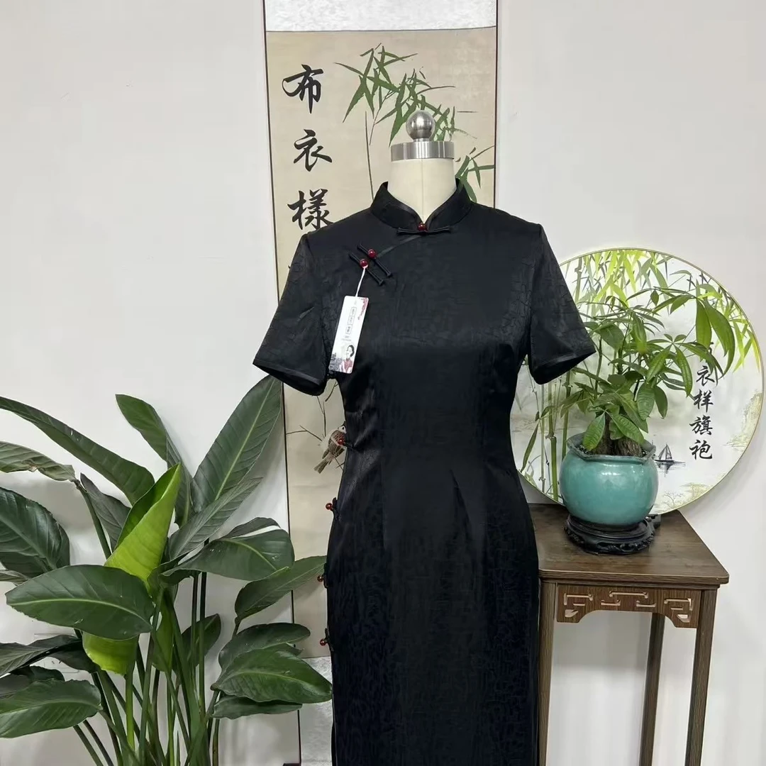 【8054】夏季新款年轻气质修身日常旗袍送考大方优雅现货