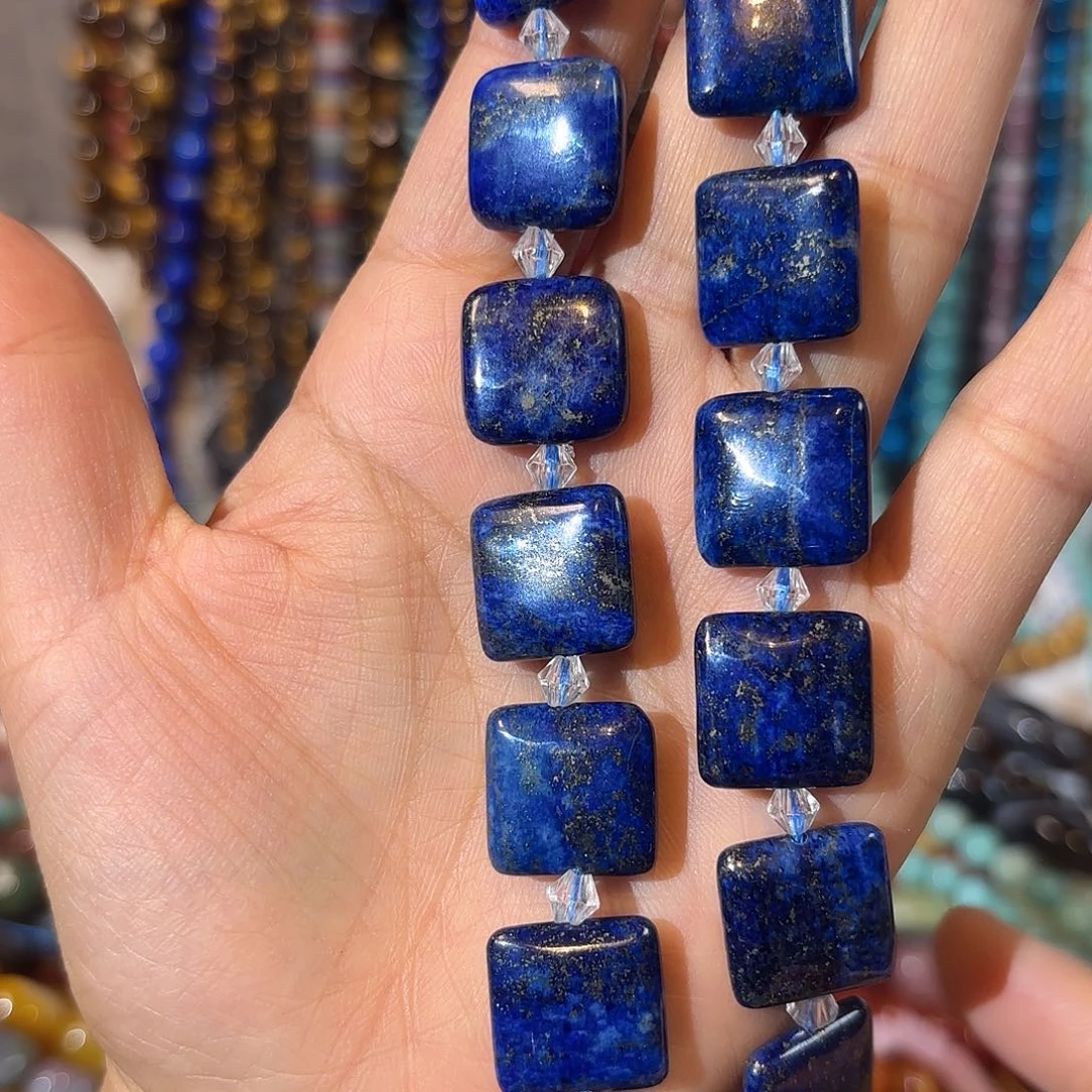 玛瑙/玉髓银S925镀金镶嵌珠宝半成品青金卡16一条