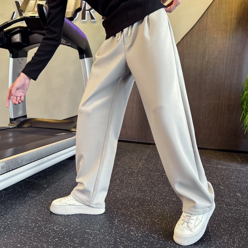巴黎灰卫裤男士春秋季款2025新款爆款直筒宽松运动男装休闲长裤子