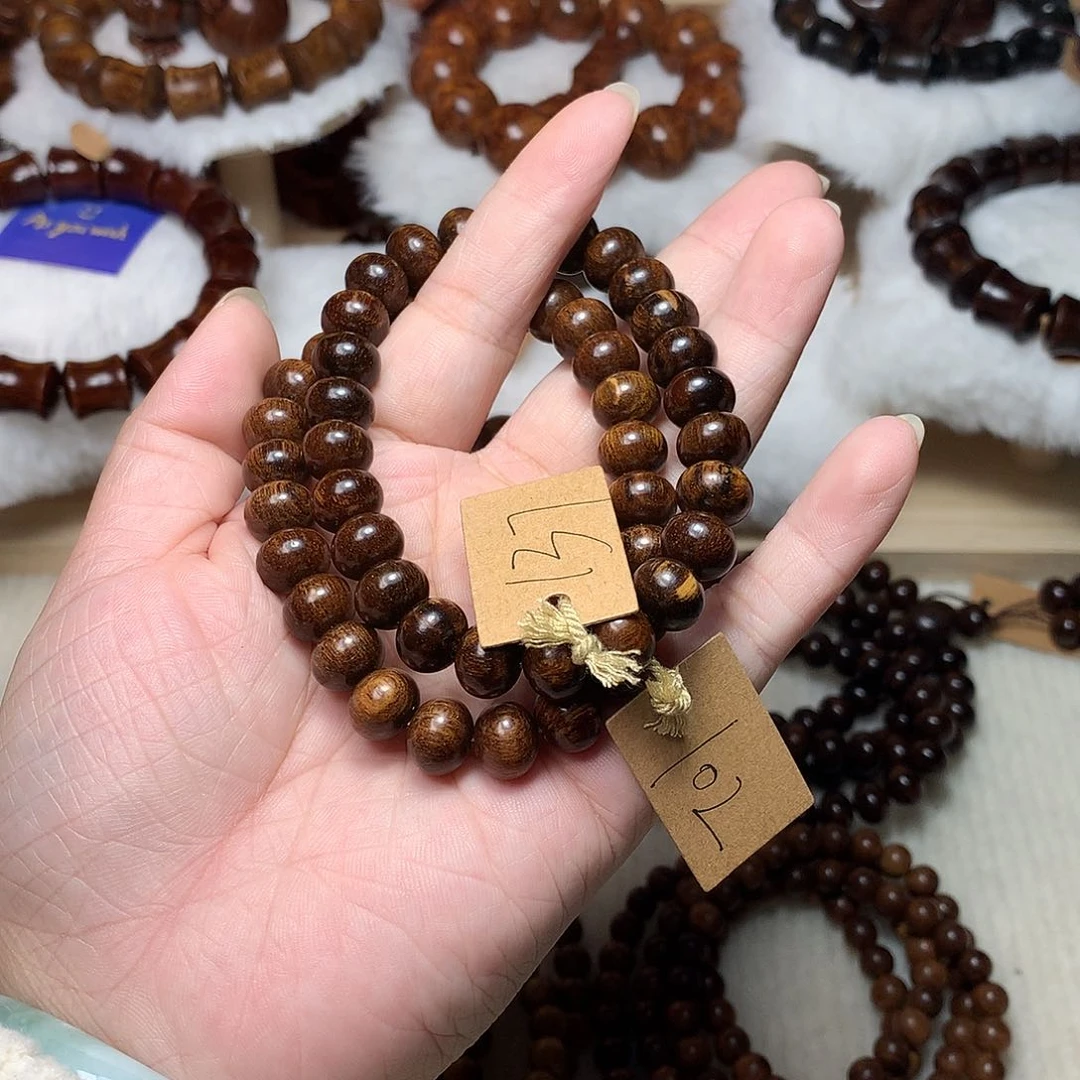 贡木手串/手链糖*象巴布亚贡木10算盘两串单圈