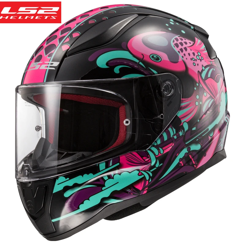 LS2摩托车头盔男女四季头盔夏季全盔机车赛车电动车头盔FF353