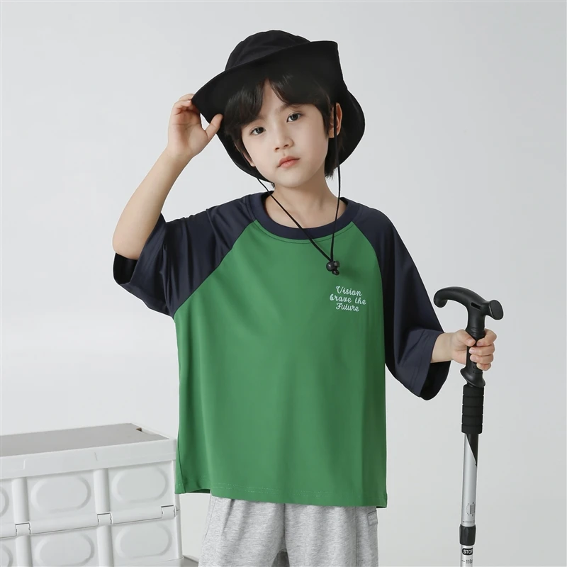 【防晒T恤UPF50+】男童短袖T恤夏季新款中大童薄款透气上衣|25ba96