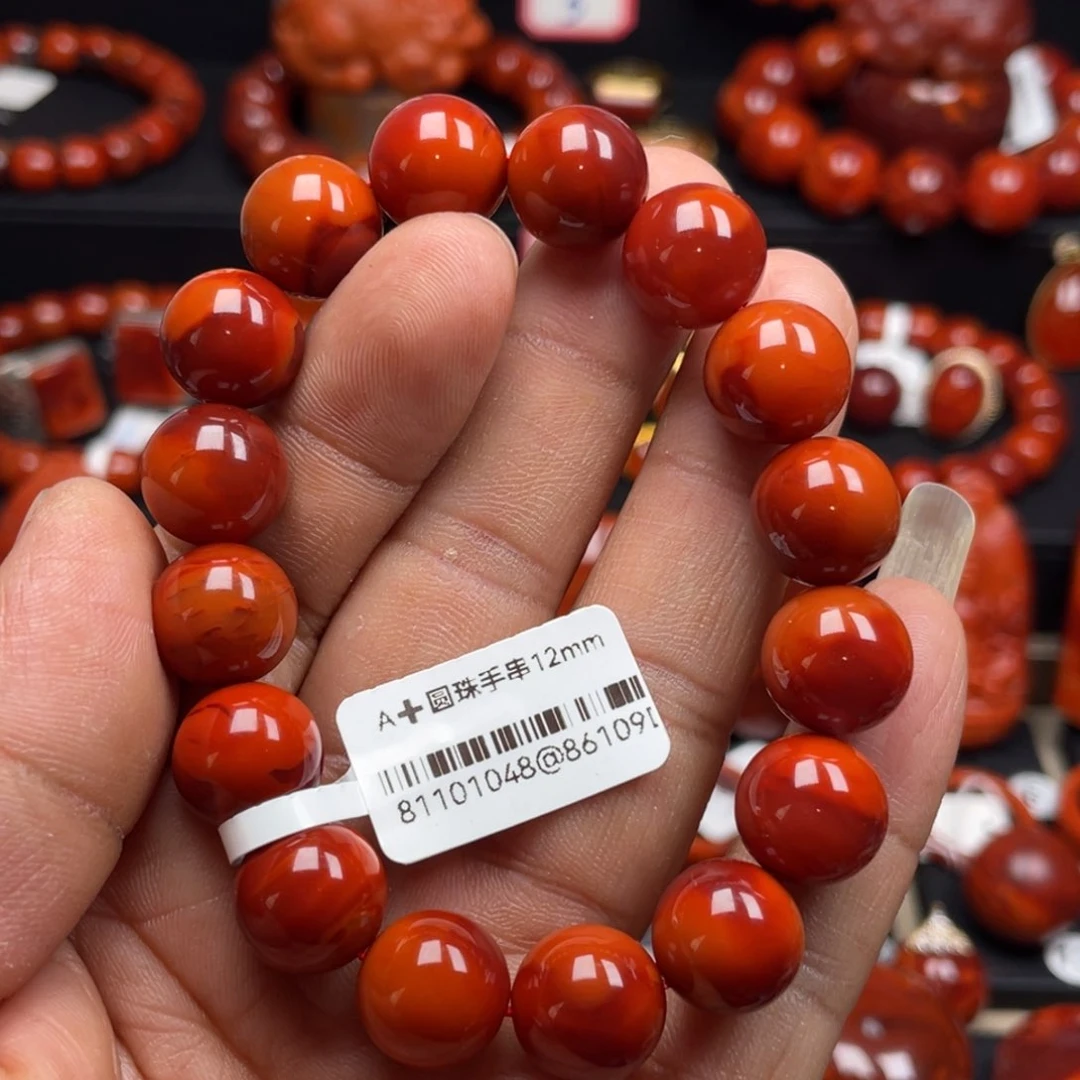 南红玛瑙珠宝奇石未镶嵌单圈12