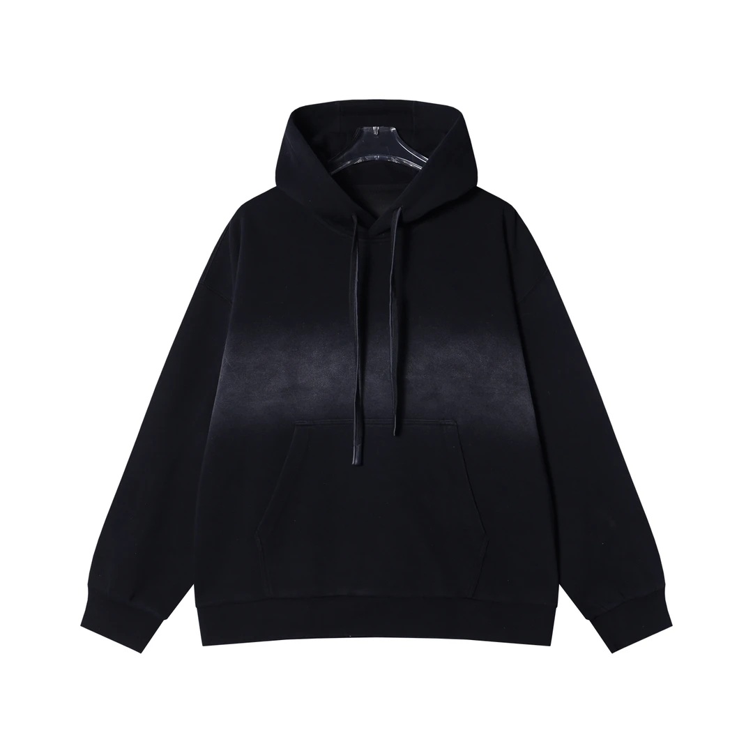 SDSA秋冬新款痞帅男装潮牌扎染印花字母抽绳连帽卫衣百搭时尚上衣