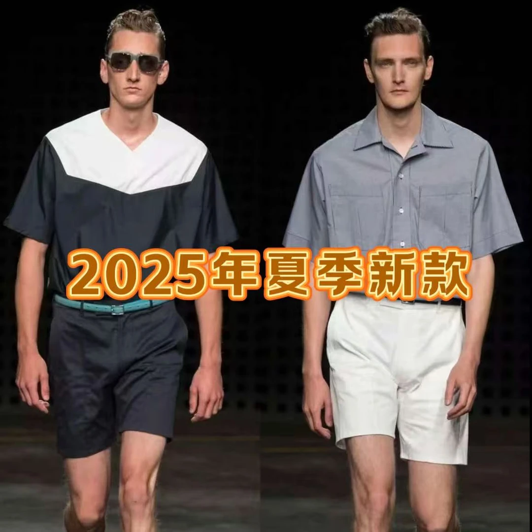 【C36038】【天宇】短袖衬衫 2025夏季薄款刺绣休闲衬衣