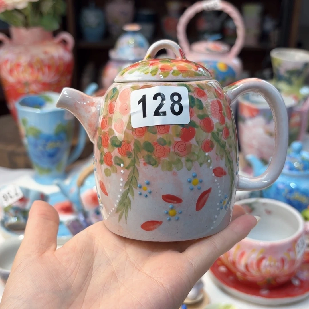 景德镇手绘高温釉下彩陶瓷茶具