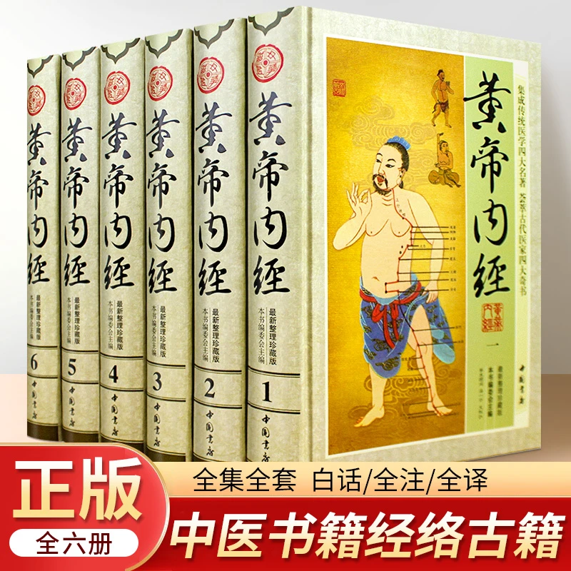 黄帝内经 全套6册黄帝内经白话全注全译书籍经络