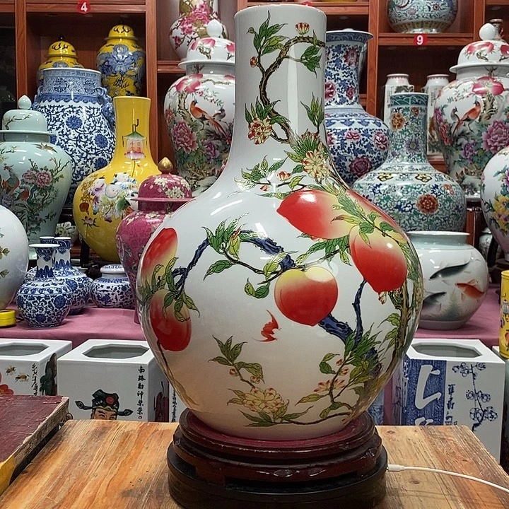 景德镇陶瓷手工手绘花瓶摆件