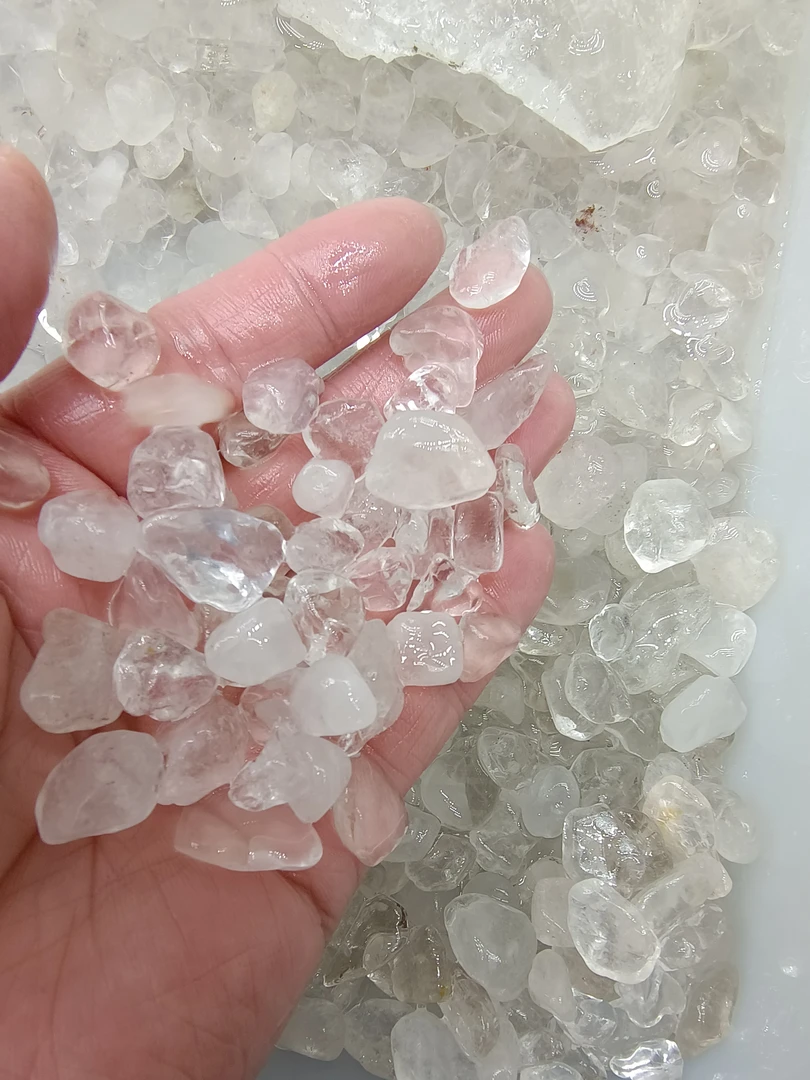 天然白水晶碎石天然水晶净化消磁碗摆件优质碎石容器手串原石