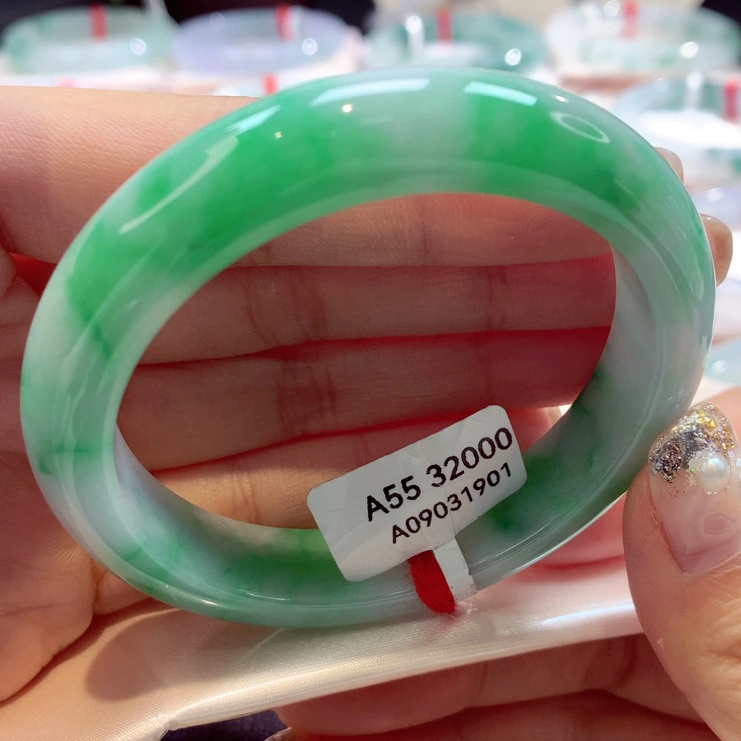 未镶嵌手镯翡翠40号正圈77