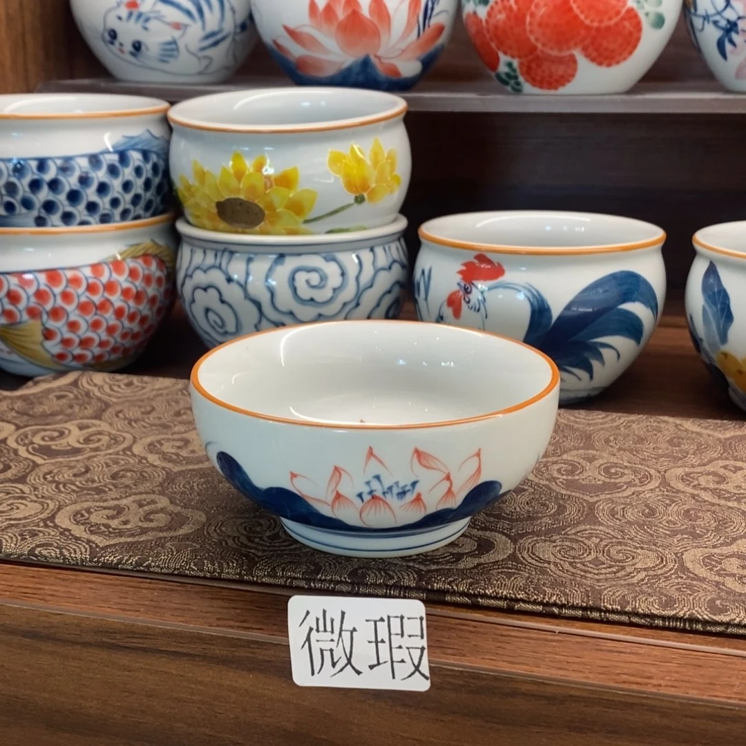 釉下彩老陶泥手工绘制