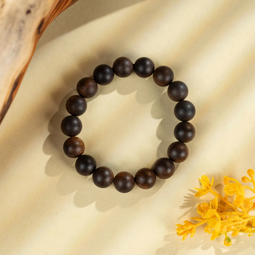 沉香越南富森红土玉化12MM单圈手串