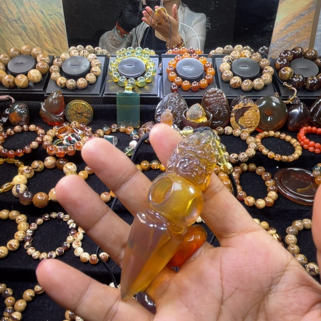 ****手链琥珀未镶嵌吊坠