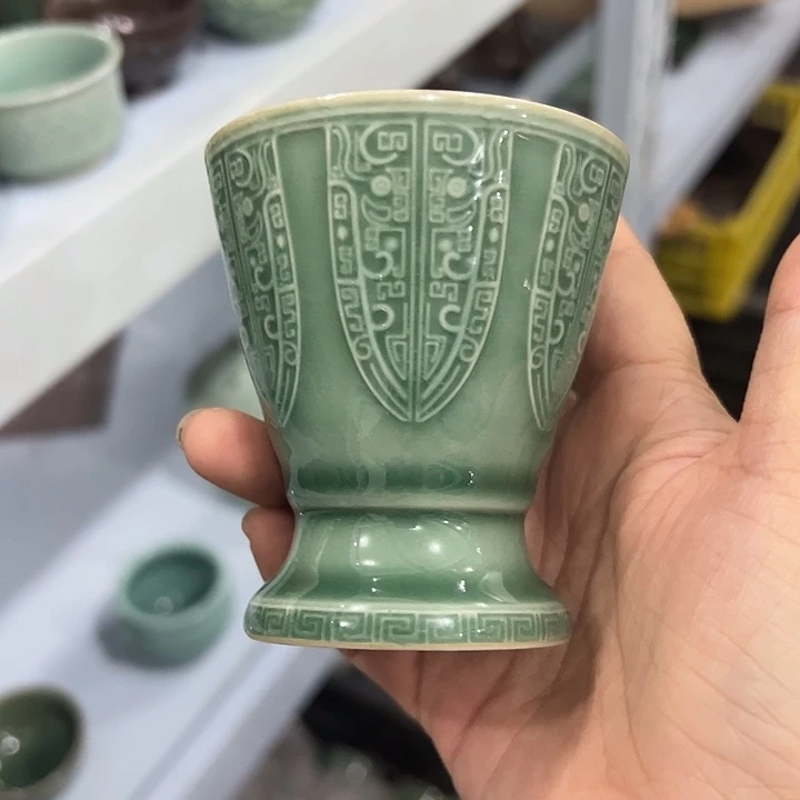 龙泉云间青瓷小米茶器