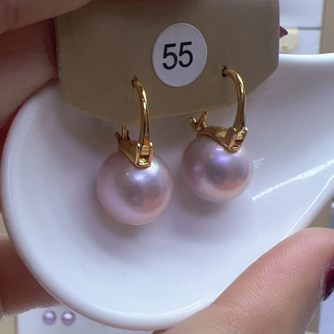 淡水珍珠耳饰银S925镶嵌