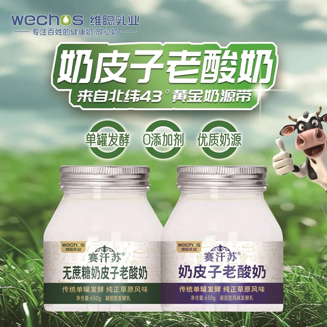 维聪乳业赛汗苏奶皮子酸奶650g无添加网红酸奶塞汗苏奶皮子酸奶