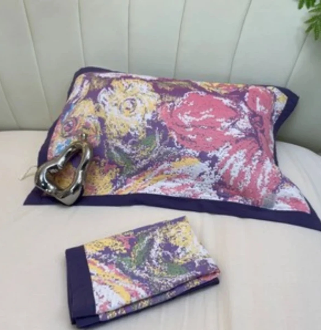 【枕巾】新疆长绒棉细纱枕巾一对装52*75cm  梵高星空