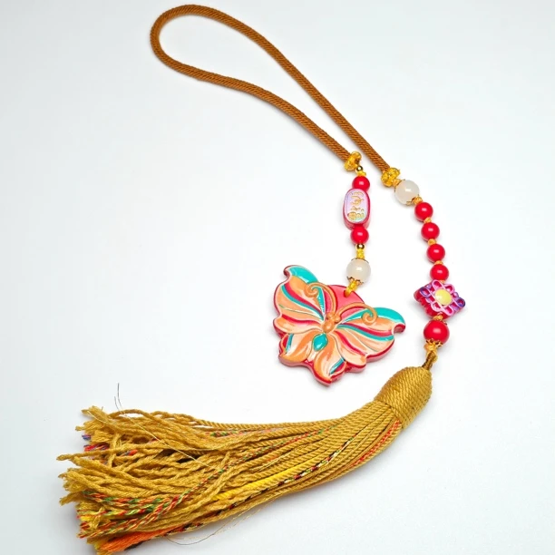 天然辰砂【金媛珠宝】朱砂彩绘蝴蝶（尾款链接）