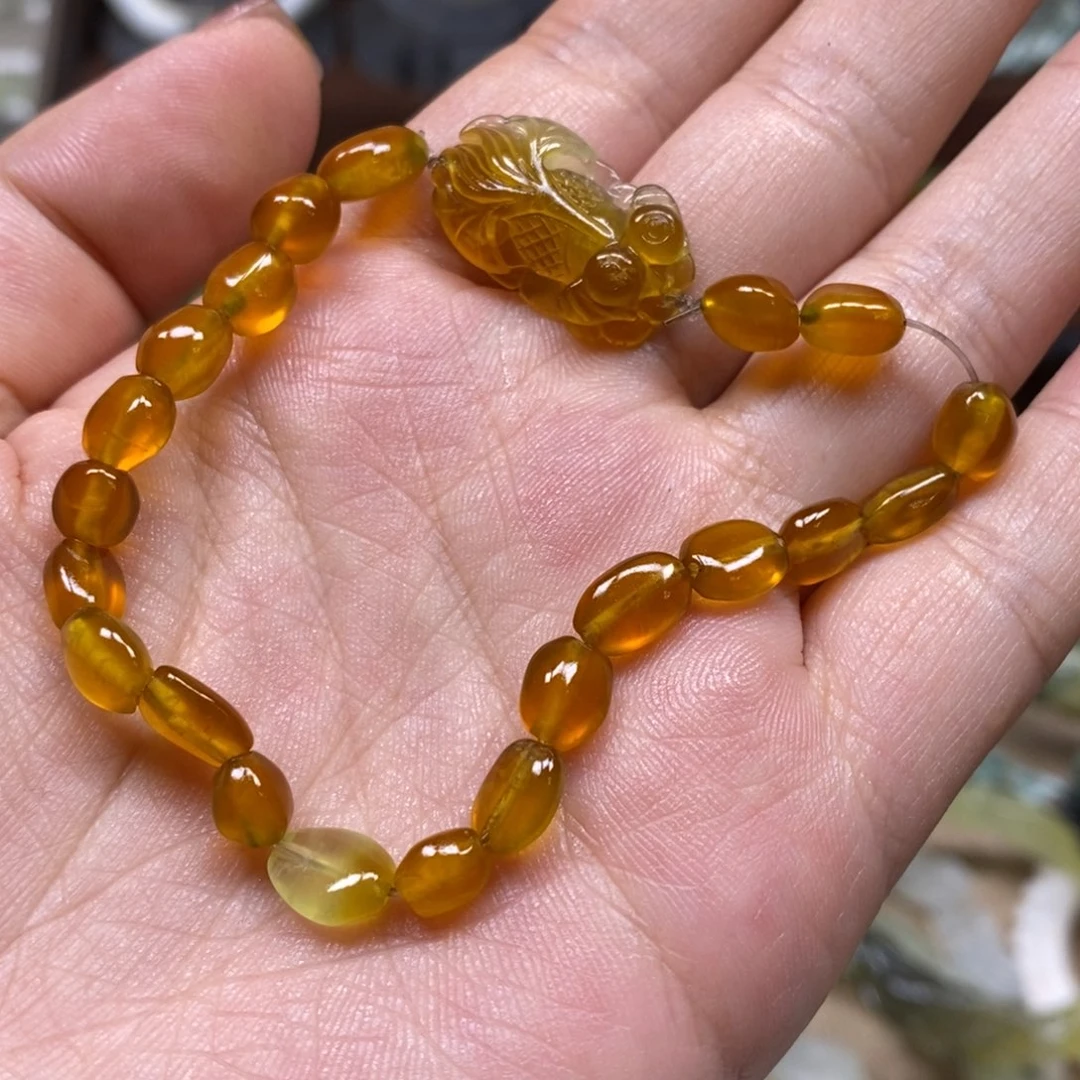 未镶嵌蛇纹石玉手链欣*～