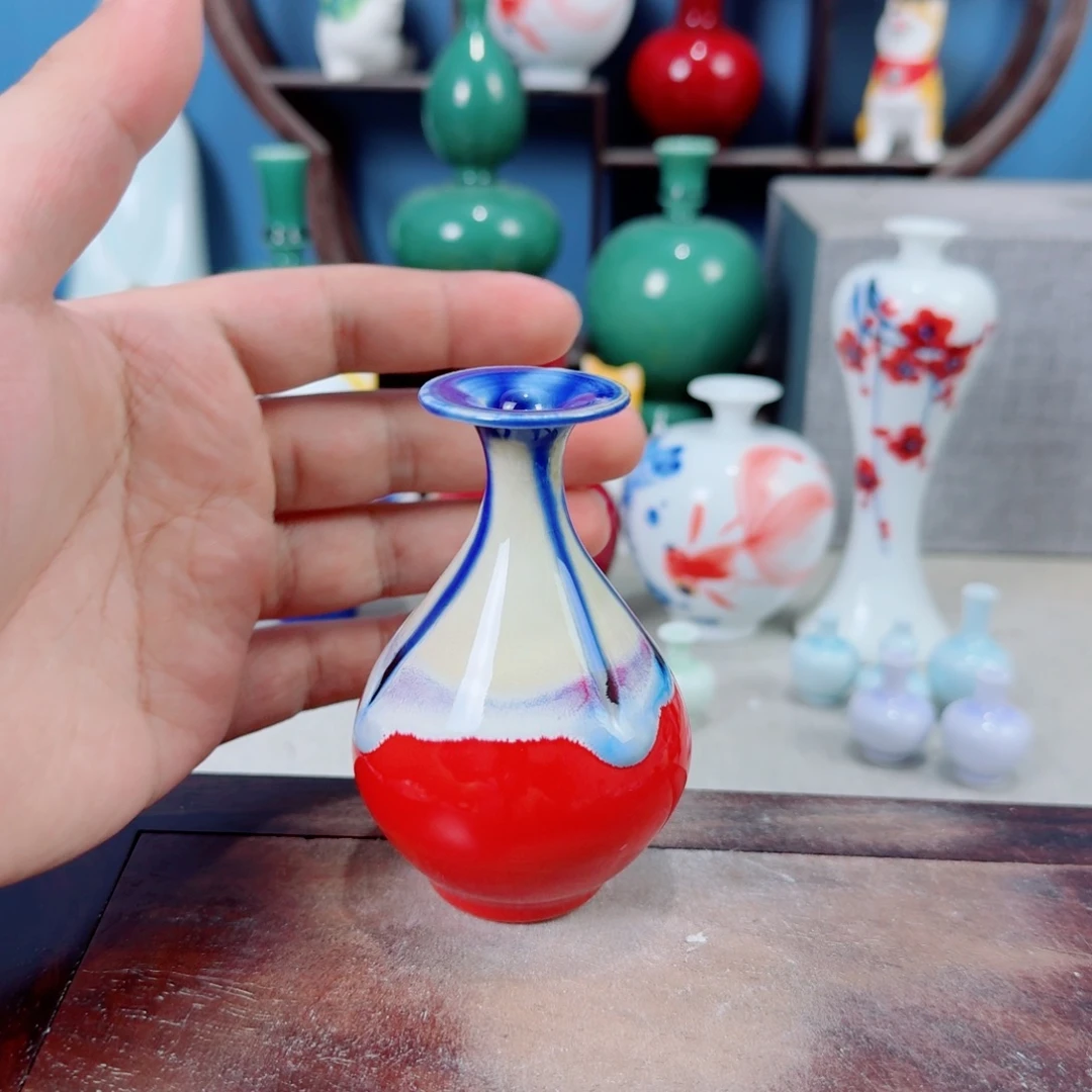陶瓷手工小花器摆件