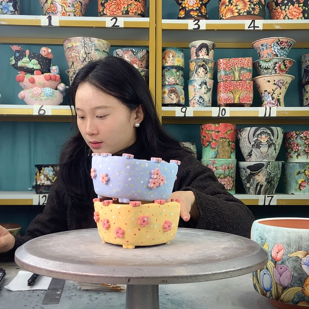 陶景德镇手工花盆472