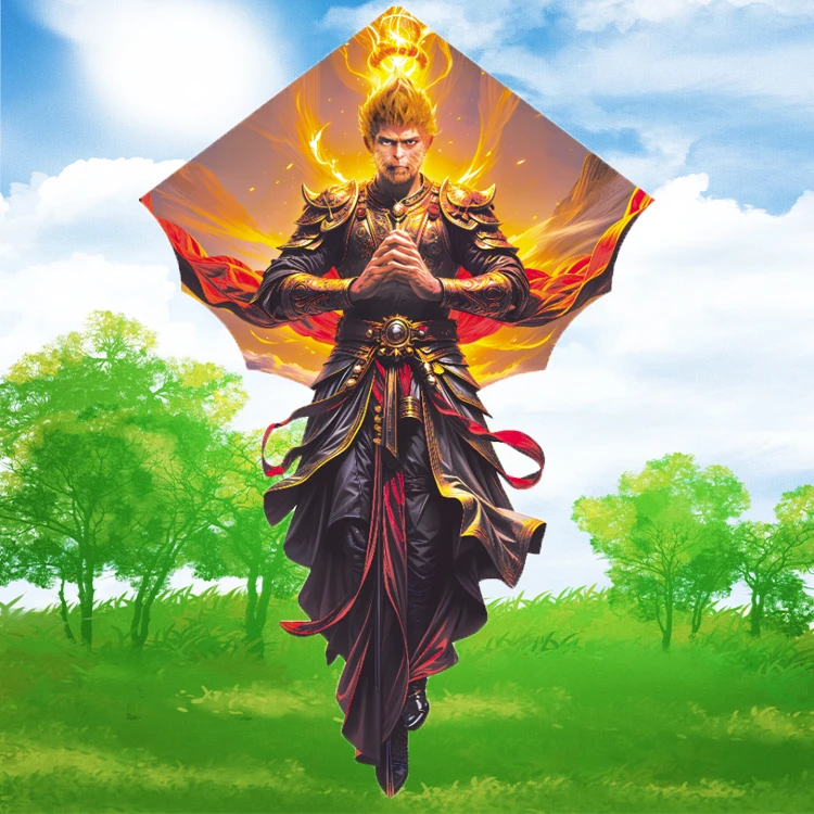 黑神话悟空风筝潍坊202425新款儿童专用微风易飞高档带线卡通风筝