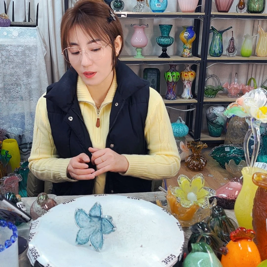 小夜光花头家悦琉璃工艺品藤瑕