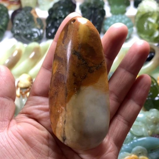 蛇纹石玉岫玉手把件未镶嵌