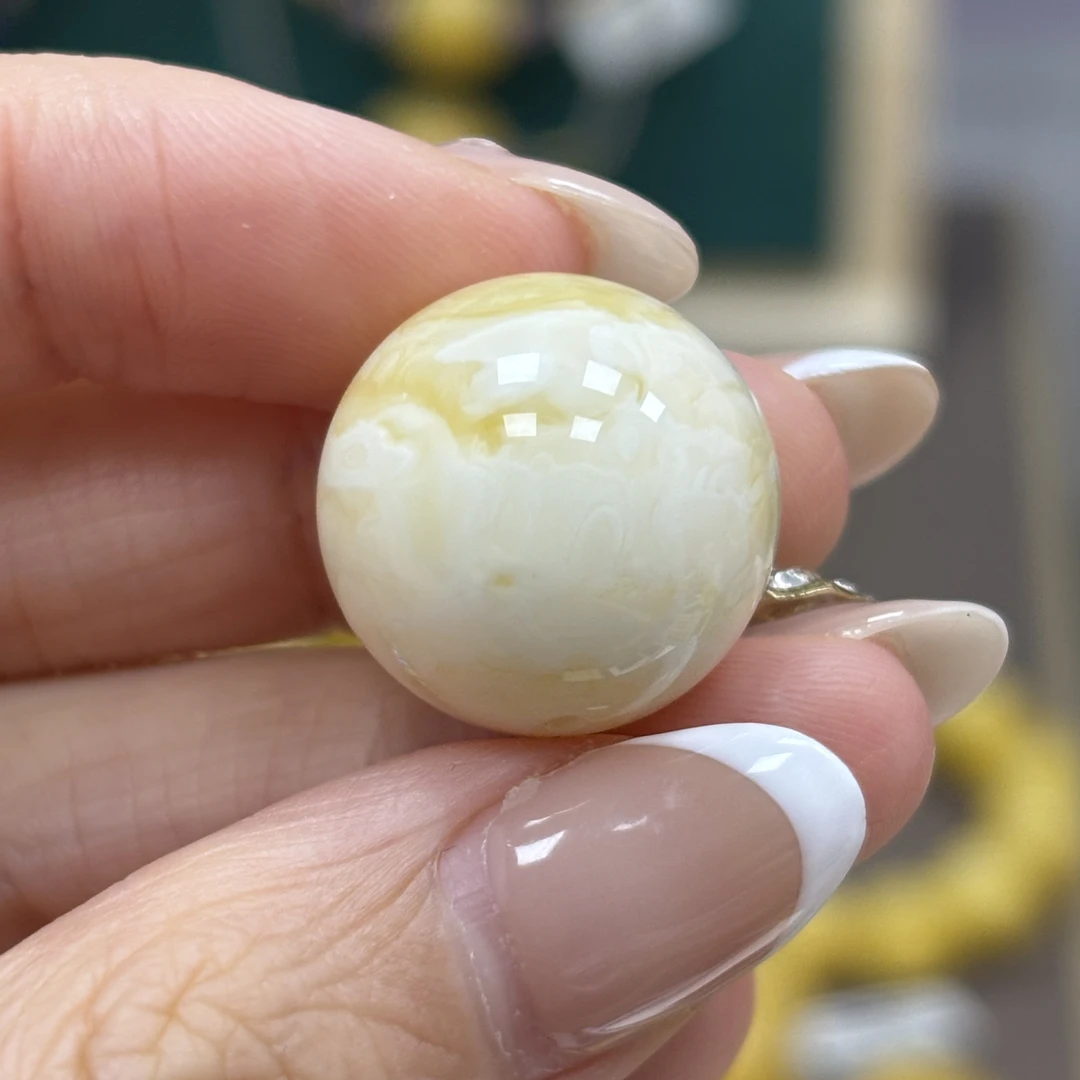 18.0mm 小妖珠宝天然原矿琥珀蜜蜡