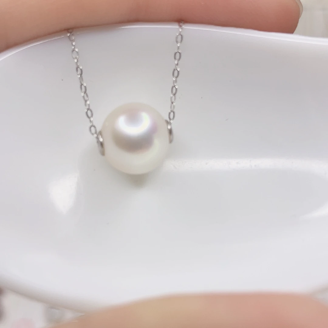 银S925镶嵌吊坠(不含链)淡水珍珠