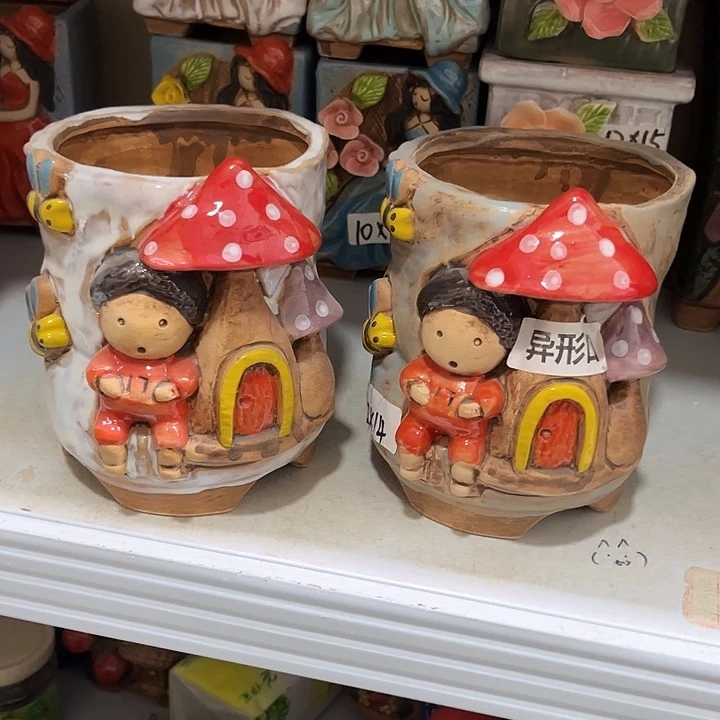 粗陶材质多肉花盆