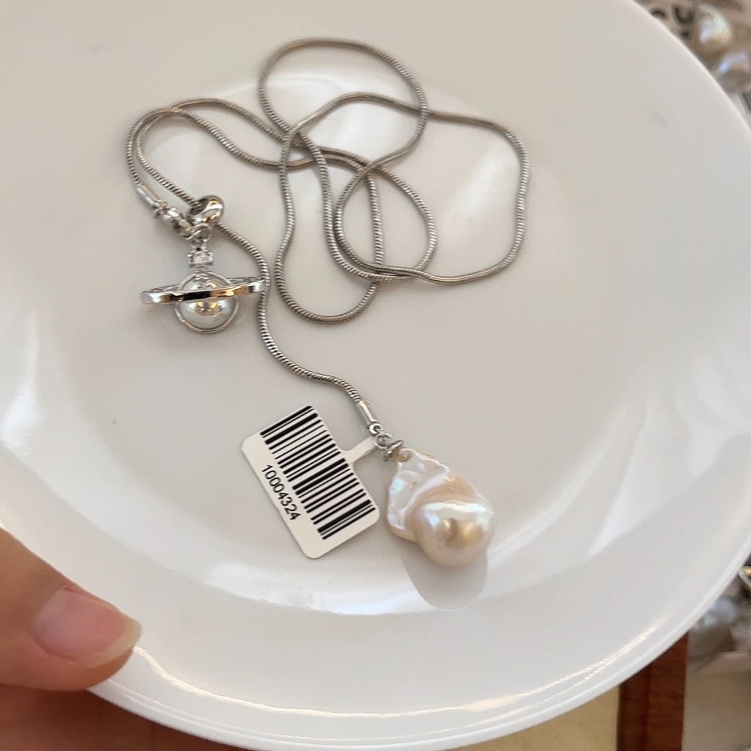 合金淡水珍珠耳饰