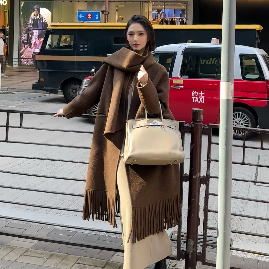 【交个朋友】秋冬长款轻职风毛呢外套TS-FW24-YD-001
