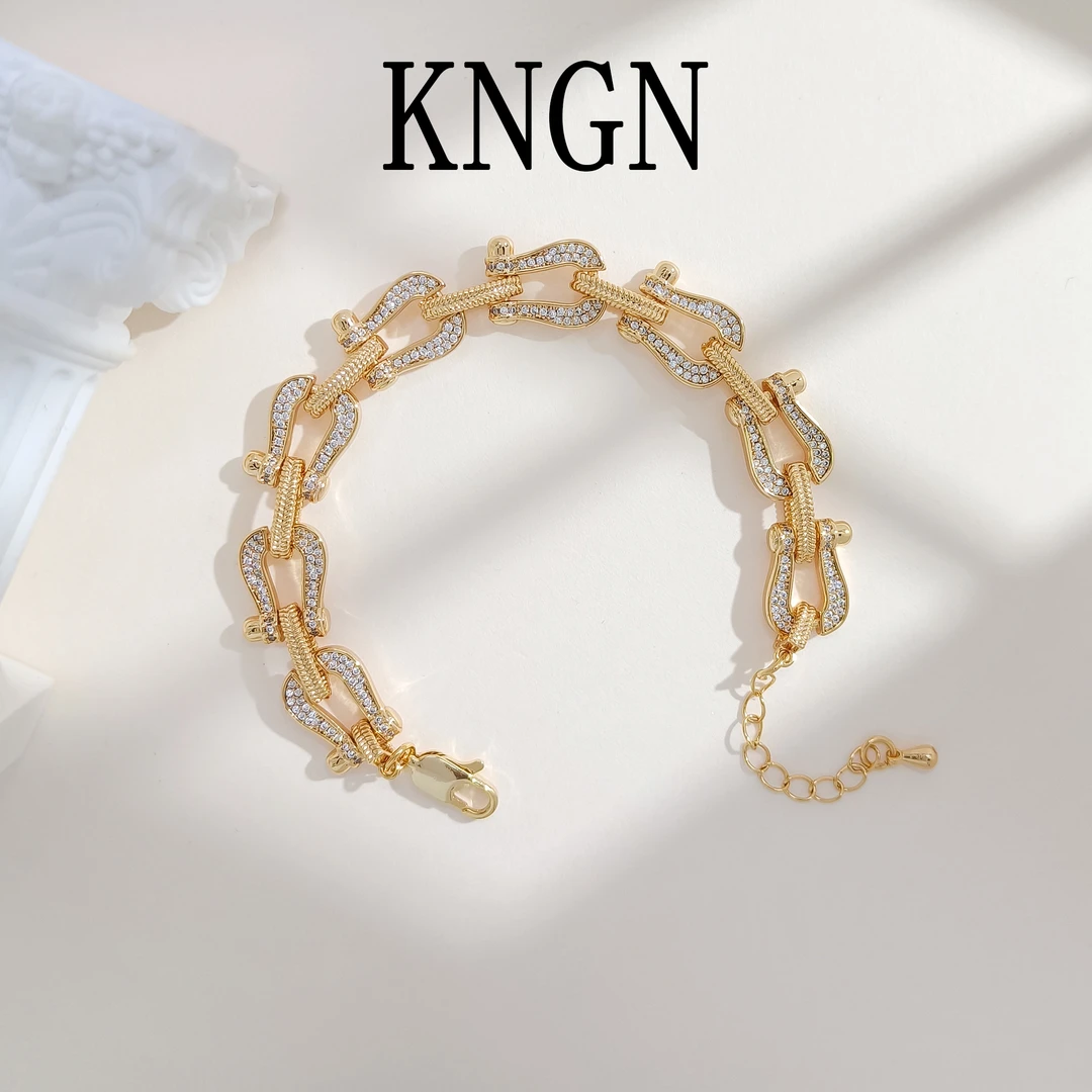 铜合金合成锆石手链 WDS-002140【锦光璀璨】手链优雅气质欧美