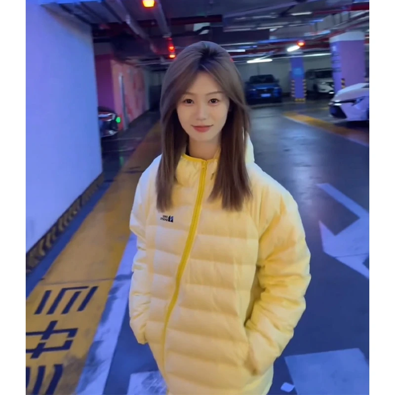 RASS轻量化斜拉链连帽排骨羽绒服男女款冬季潮牌防风保暖情侣外套