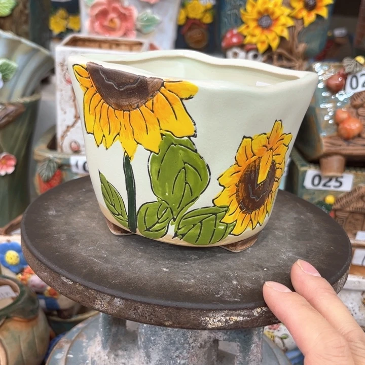 紫砂花盆粗陶材质多肉花盆