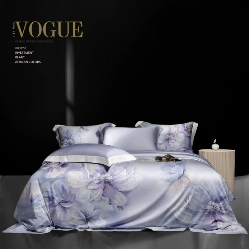 【新款】高端数码印花四件套--月语兰