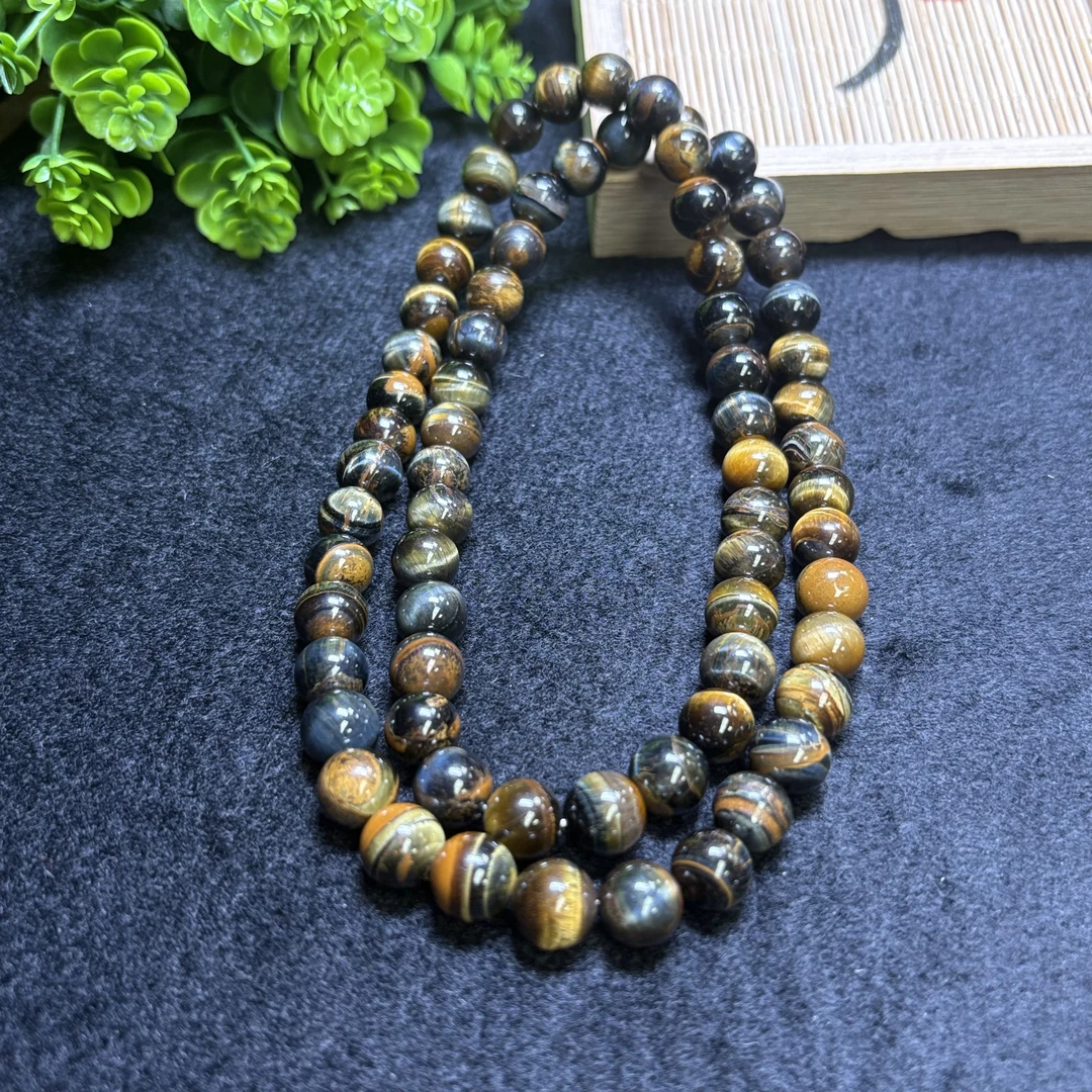 面面来财珠宝C3957-西域六彩明珠木变奇石项链-多样性只发一件