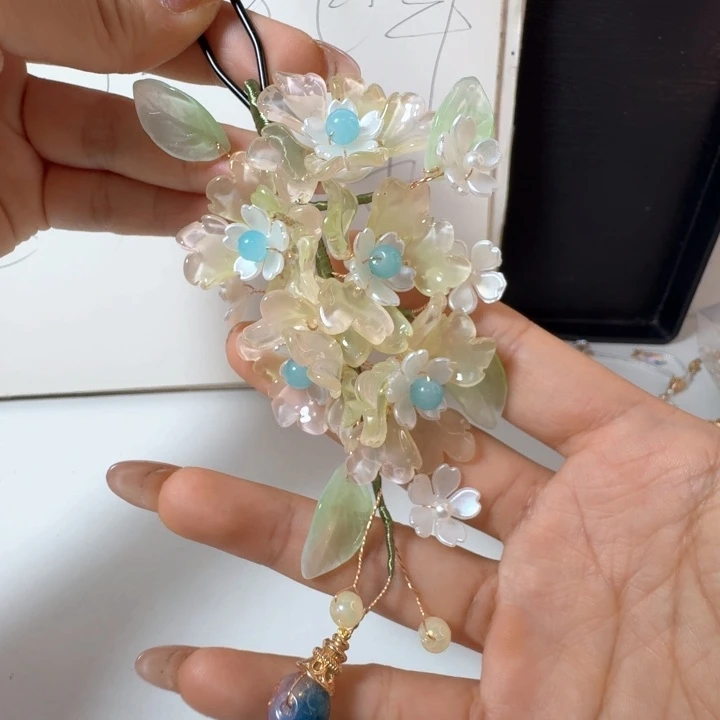 铁合金醋酸古风发钗