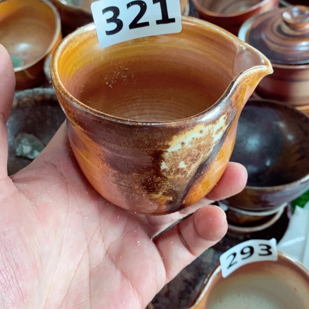 柴烧茶具陶瓷杯子