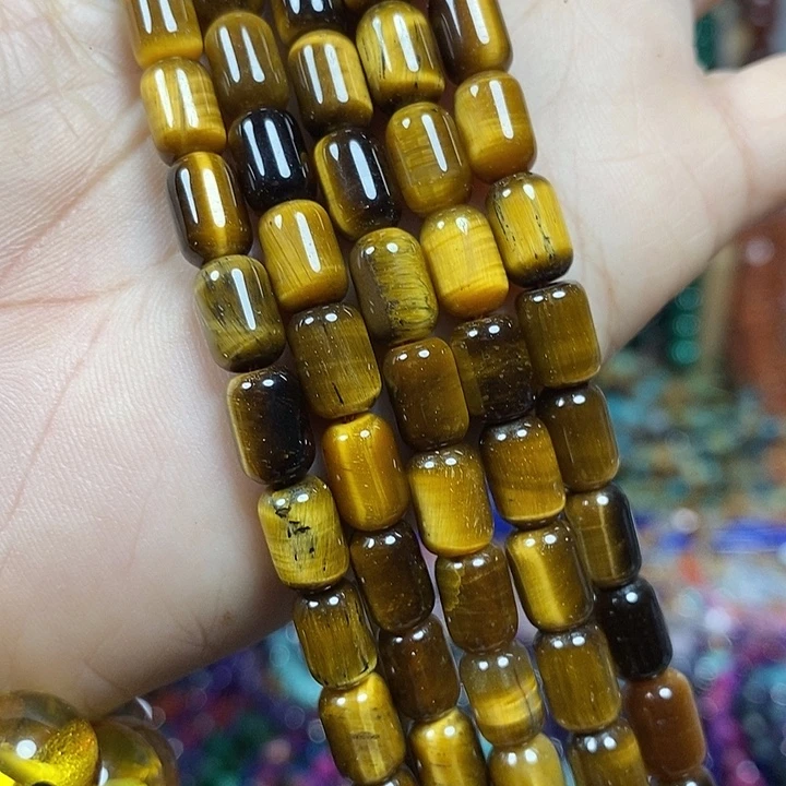 玛瑙/玉髓未镶嵌珠宝半成品A级虎眼卡6*9mm短条