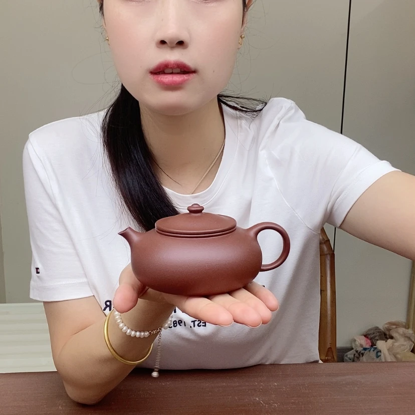 【闪购商品】茶壶紫砂无*紫泥寒江容量150cc