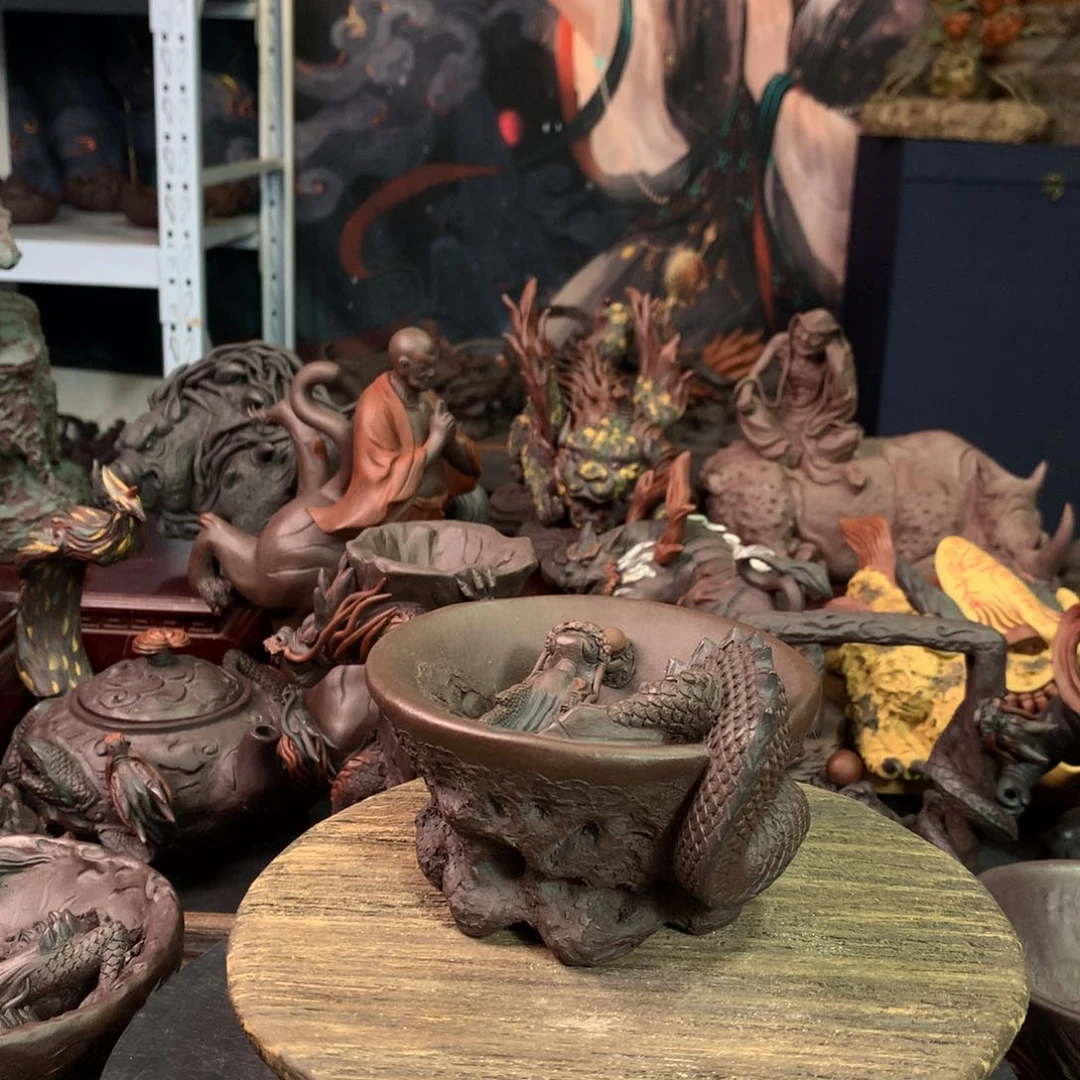 【闪购商品】茶壶紫砂蓝*