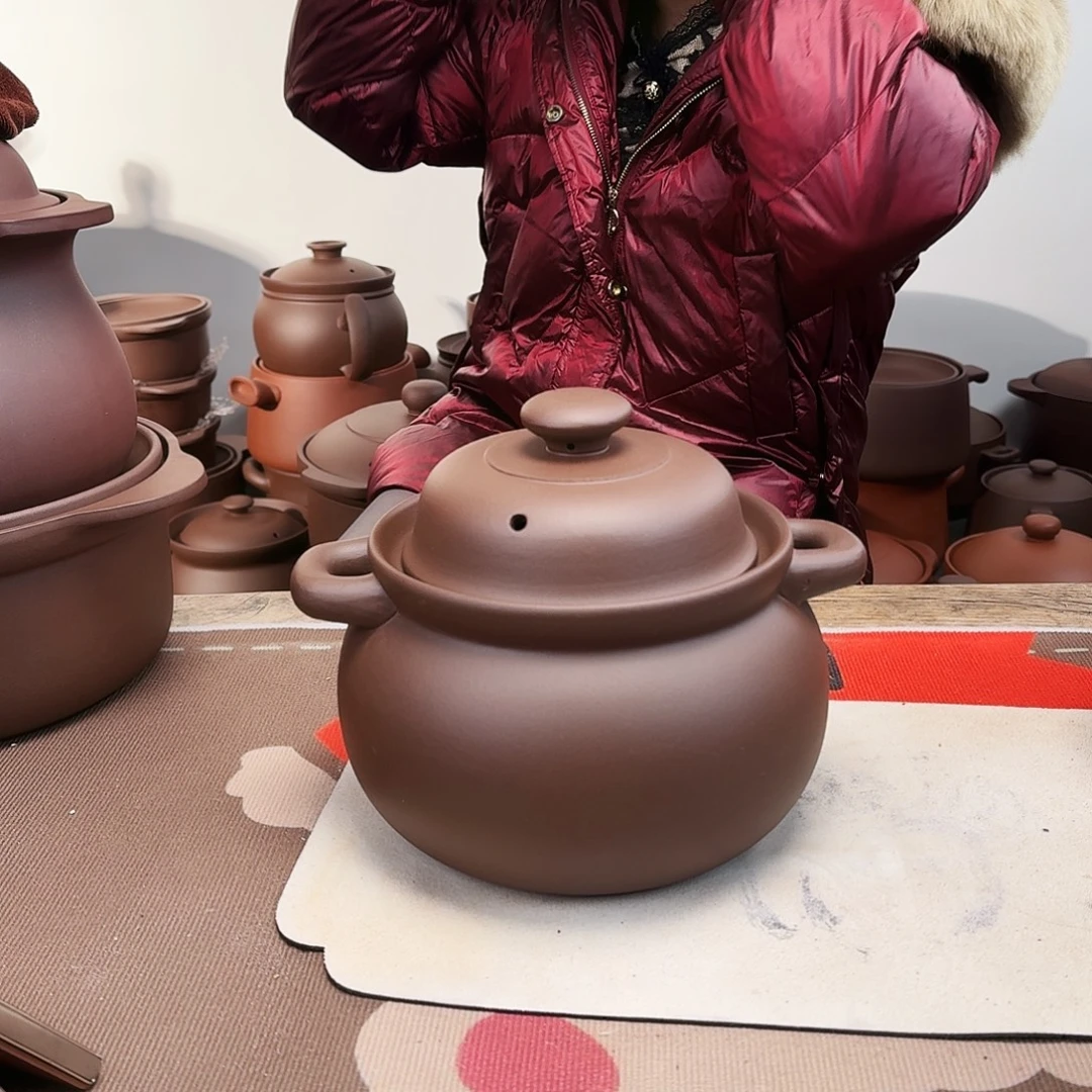 紫砂砂锅3升正品无暇