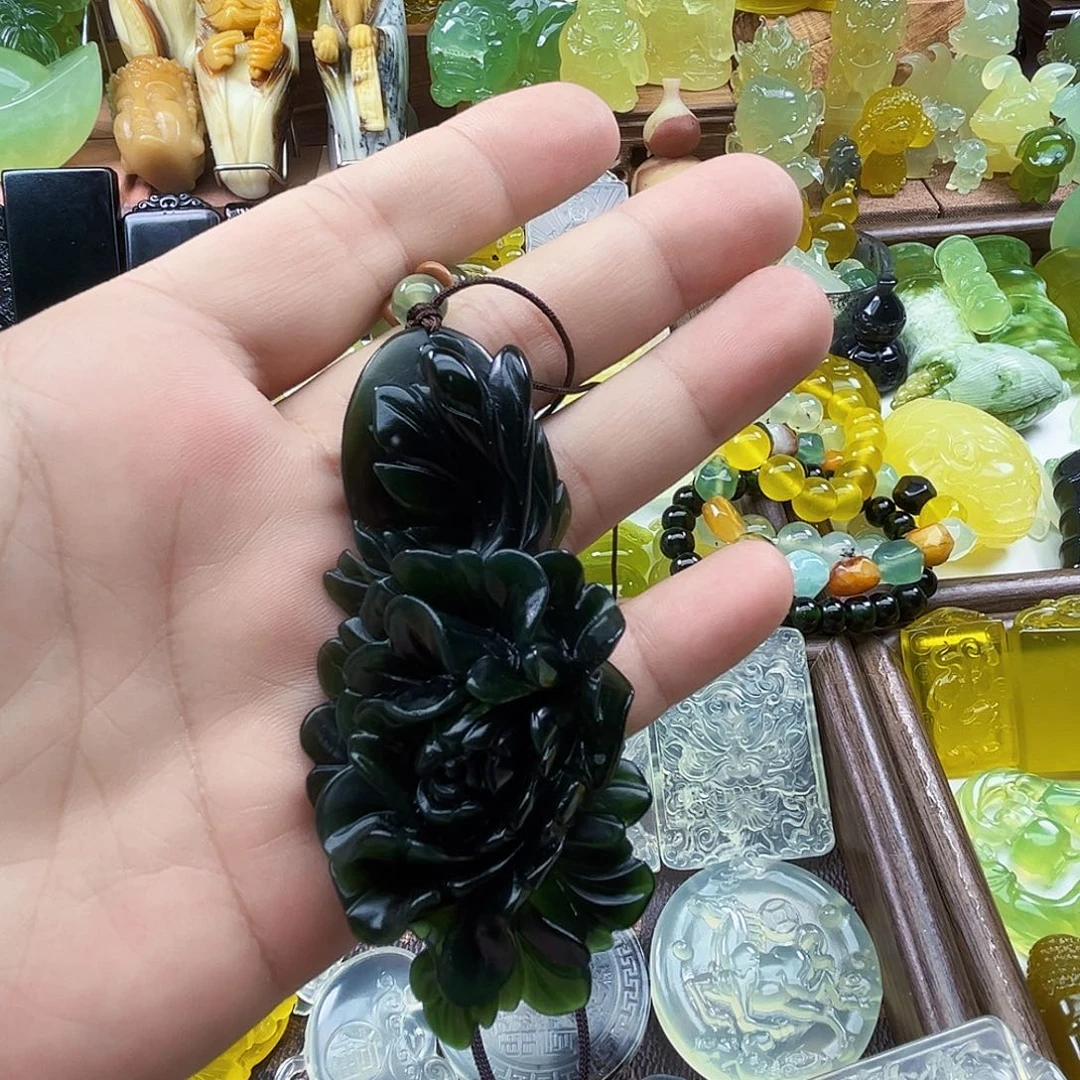岫玉未镶嵌吊坠(不含链)