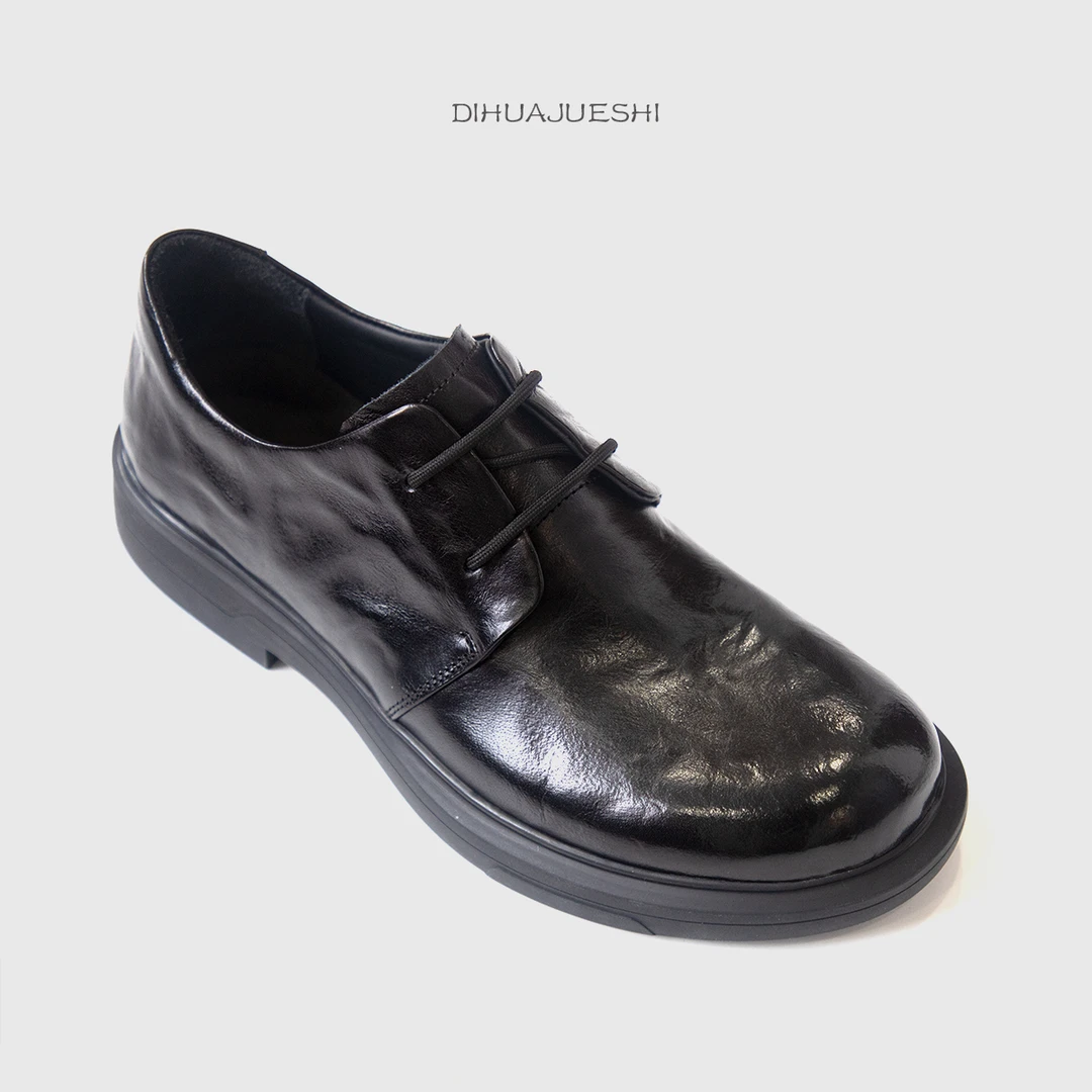 帝华爵士手抓纹牛皮男鞋男士复古商务休闲皮鞋透气百搭高档4013